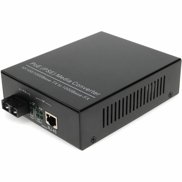 AddOn 10 100 1000Base-TX(RJ-45) to 1000Base-LX(SC) SMF 1310nm 10km POE Media Converter Online now
