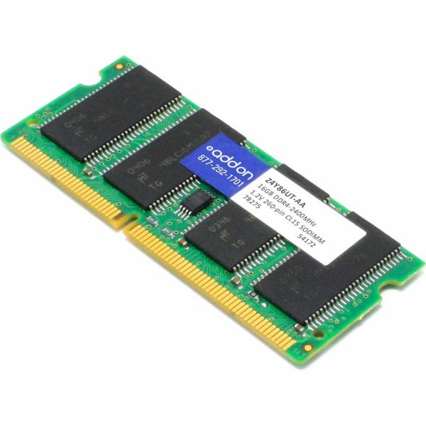 Add-on Addon Hp Z4y86ut Compatible 16gb Ddr4-2400mhz Unbuffered Dual Rank X8 1.2v 260-p Online